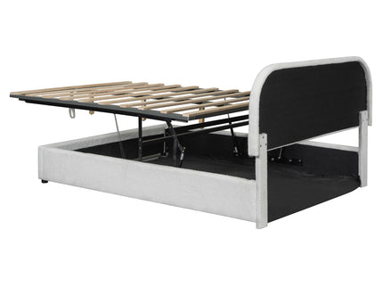Upholstered Platform Bed With Hydraulic Storage System