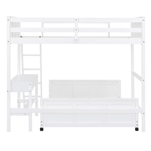 Full Over Full Bunk Bed With Desk