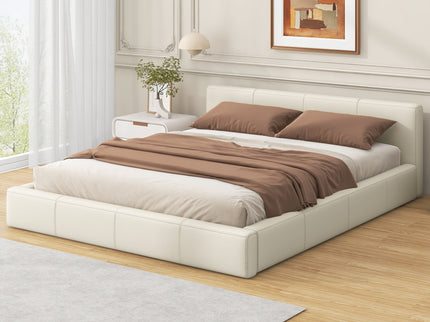 Stylish Upholstered Bed With Birch Wood Frame