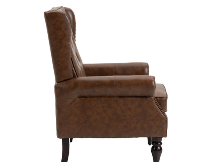 Modern Accent Armchair With Sturdy Wood Legs