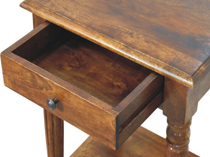 Turned Legs Drawer Table