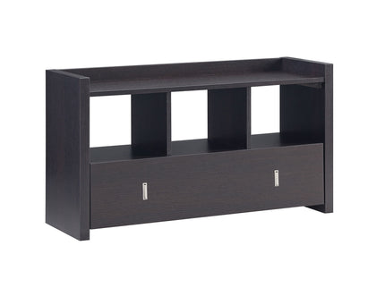 Shoe Entry Bench With Three Shelves, One Drawer With Divided Compartment