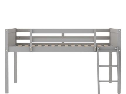 Low Loft Bed With Adjustable Ladder