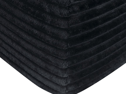 Convertible Chaise Lounge Chair & Wide Armrest & Throw Pillows - Black