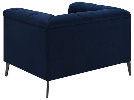 Darci - Accent Armchair With Seating And Tapered Legs - Blue