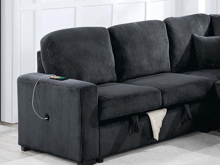Modern Design Convertible Sectional Storage Bed With USB Port