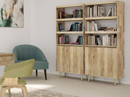 Jager - Bookshelf With Doors - Natural