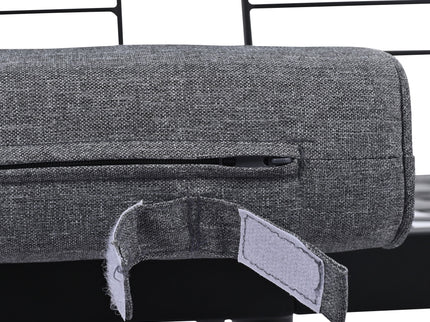 Modern Outdoor Sectional Sofa Set With Nesting Coffee Tables