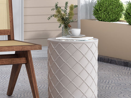 End Table, Outdoor - Antique White