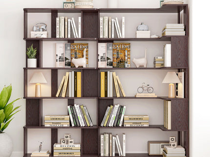 Modern 5 Tier Open Storage Bookcase