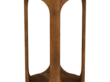Eaton - Round Side Table - Brown / White