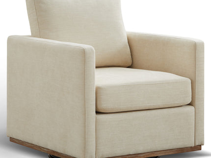 Square Upholstered Swivel Accent Chair