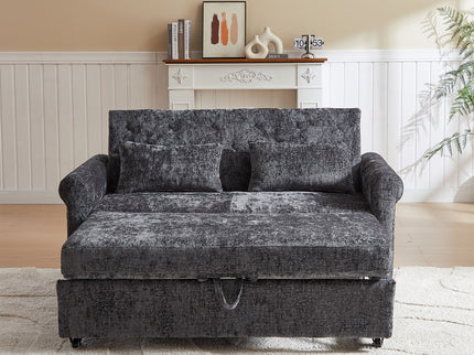 Loveseat Sofa Bed, Pull - Out Couch Sleeper & 2 Pillows
