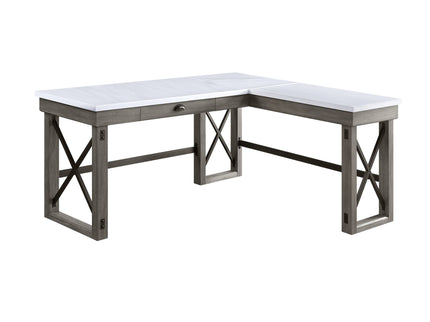 Talmar - Marble Top Weathered Writing Desk With Lift Top