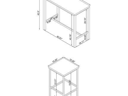 Nimitz - 5 Piece Bar Set - Gloss White