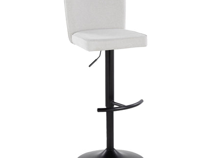 Henry - Contemporary Adjustable Barstool & Swivel With Rounded T Footrest (Set of 2)