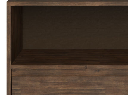 Chase - Low Bookcase - Rustic Natural Aged Brown