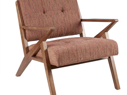 Lounge Chair With Tufted Upholstery And Solid Frame