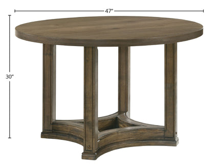 Parfield - 5 Pieces Round Dining Room Set - Light Brown / Oak