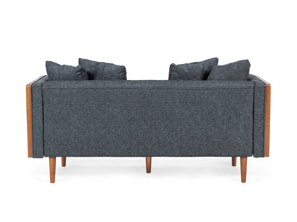 Retro Modern Loveseat With Button Tufted Upholstery