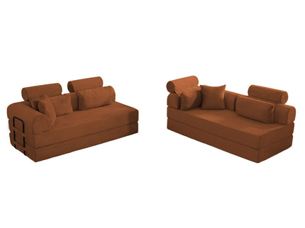 Modern L-Shape Modular Sectional Sofa, Compressed Design