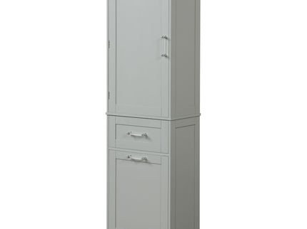 Tall Freestanding Bathroom Storage Cabinet With Adjustable Shelf And 2 Drawers