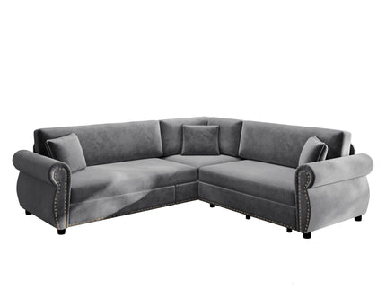 L-Shaped Sofa Couch With Pull-Out Bed