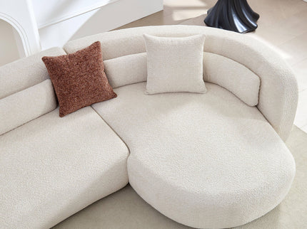 Curved Sectional Sofa, L - Shape Modular Chaise