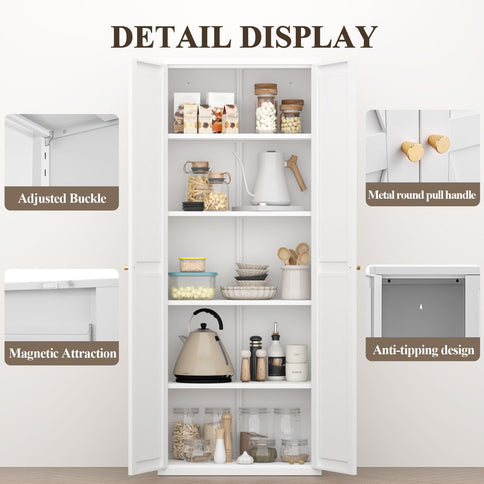 Adjustable 2 Door Storage Cabinet With Adjustable Shelves