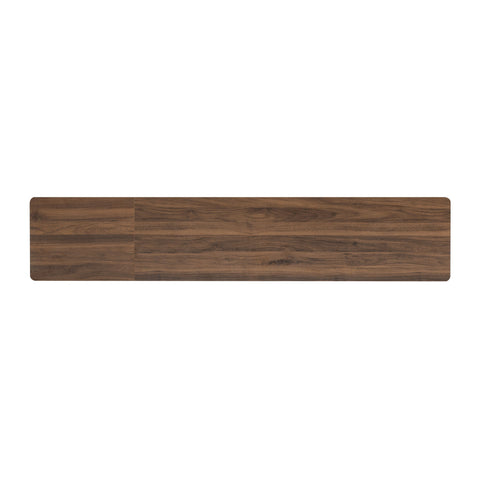78" TV Stand For 85" TVs With Fluted Doors, Open Shelf, Cable Management - Walnut