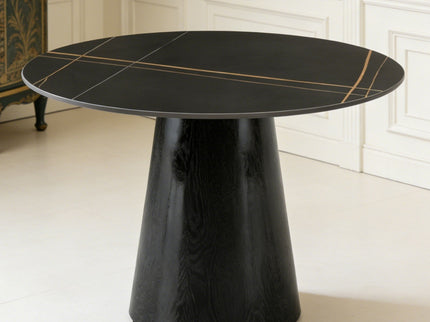 Round Dining Table - Black