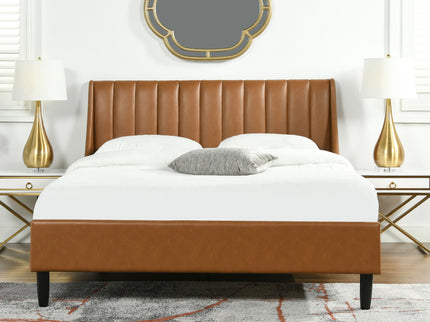 Aspen - Vertical Tufted Modern Headboard Platform Bed Set