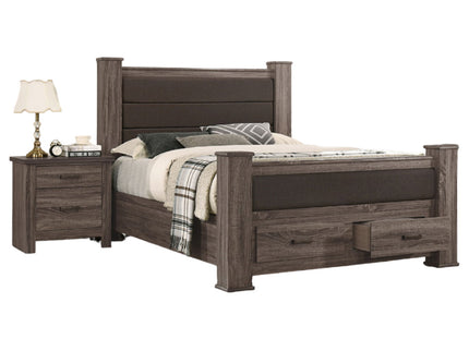 Upholstered Bed With Footboard Drawers