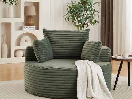 Modern Single Sofa With Backrest Pillow For Living Room
