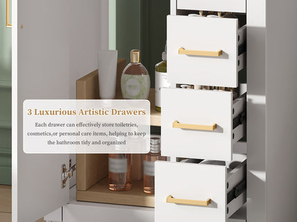 Modern Bathroom Vanity With 1 Door And 3 Drawers