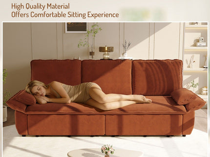 King Size Pull Out Sofa Bed, 3 In 1 Convertible Multifunctional