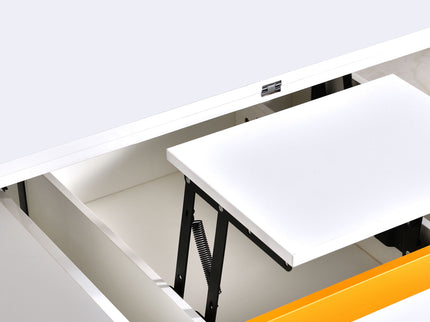 Lift Top Coffee Table With 4 Storage Stools