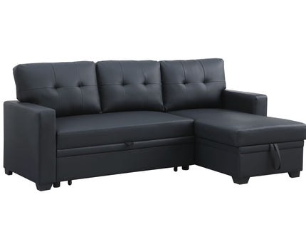 Upholstered Pull Out Sectional Sofa With Chaise
