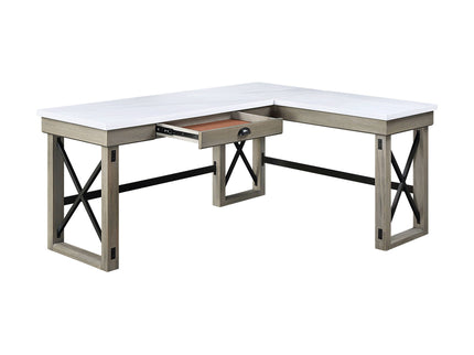 Talmar - Marble Top & Rustic Writing Desk With Lift Top - Oak