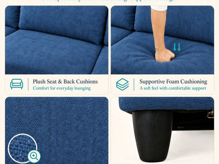 8 Piece Modular U - Shape Sectional Sofa