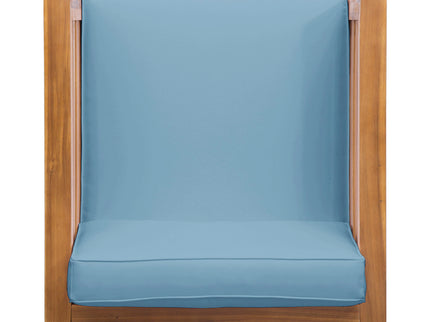 Outdoor Acacia Wood Patio Chair With Fabric Cushion