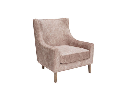 Hi Back Accent Chair - Light Brown