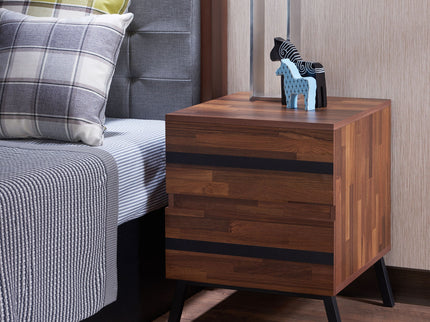Karine - Accent Table - Black / Walnut