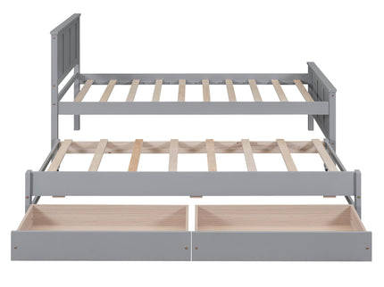 Platform Bed With Trundle And Drawers