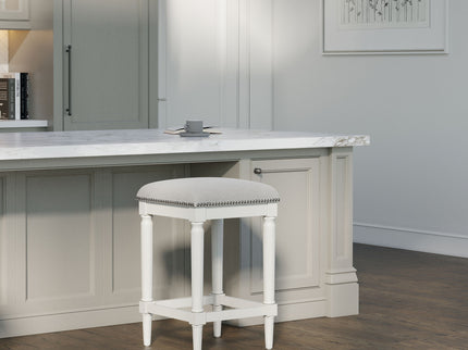 Square Stool With Upholstered Seat