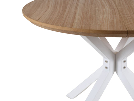 Pedestal Table For Living Room - White / Light Oak