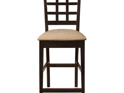 Upholstered Counter Height Stools (Set of 2) - Brown / Beige