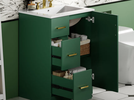 Bathroom Vanity With Under Mount Sink, 2 Drawers And Soft Closing Door