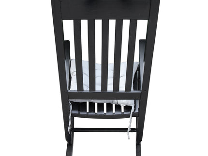 Classic Wooden Porch Rocker Chair Populus Wood Comfortable Design