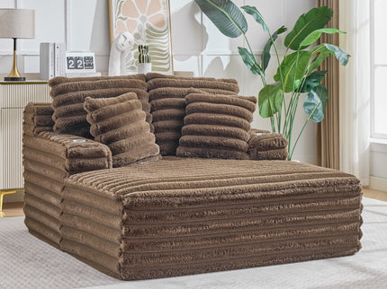 Oversized Chaise Lounge Chair Indoor With Pillows For Living Room